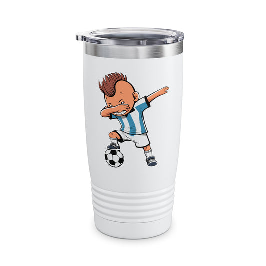 Funny Dabbing Soccer Argentina Jersey Tumbler, Dab Kids Boys Tumbler For Men Women Kids Tumbler