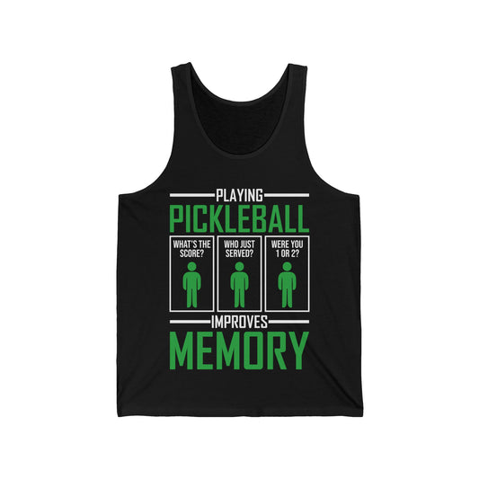 Funny Playing Pickleball Improves Memory Dink Player Tank Top For Men Women