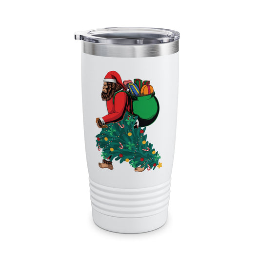 Bigfoot Santa Christmas Tree Lights Gifts Funny Xmas Sasquatch Tumbler For Men Women Tumbler