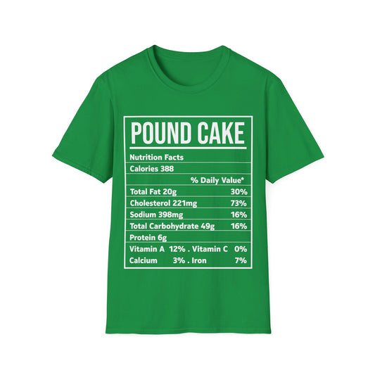 Funny Pound Cake Nutrition Facts Family Matching Christmas Costume T-Shirt For Men Women