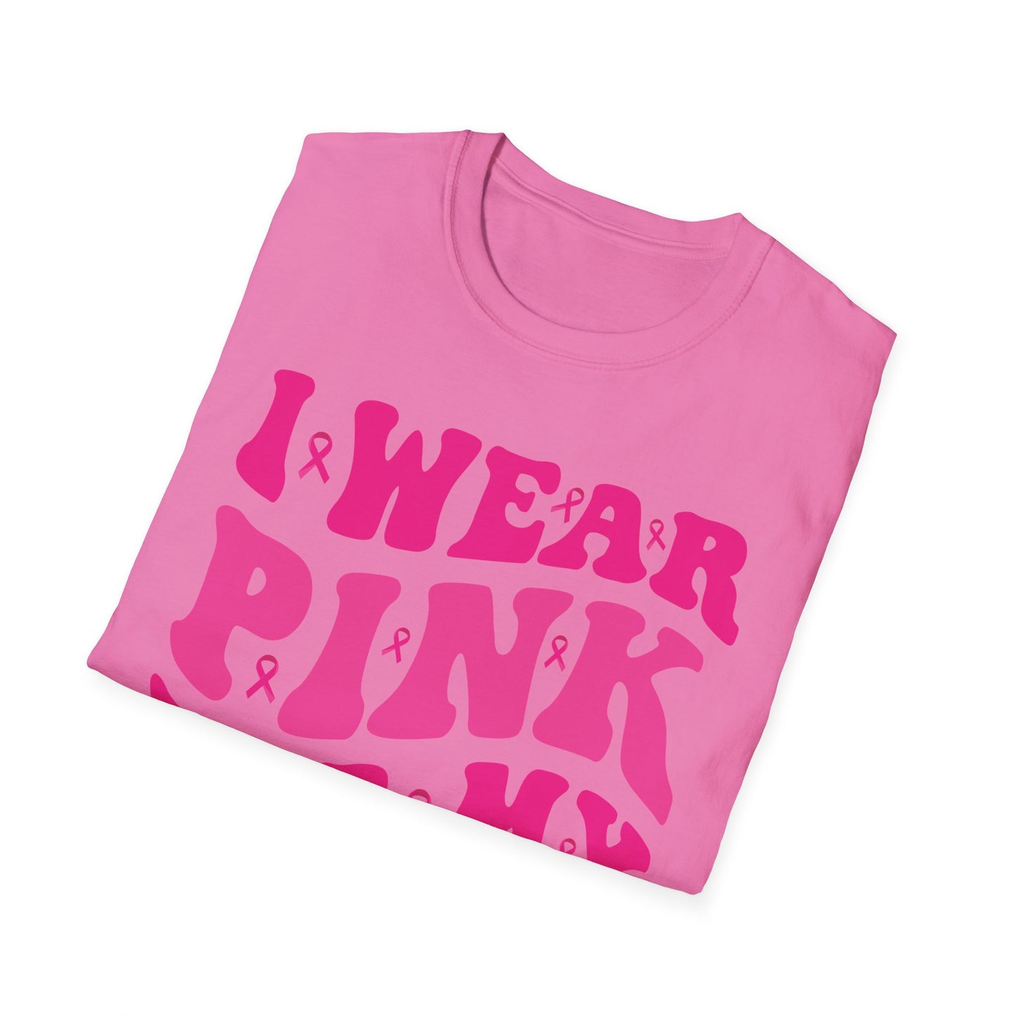 I Wear Pink For My Mama Ribbon Breast Cancer Support Squads T-Shirt For Men Women