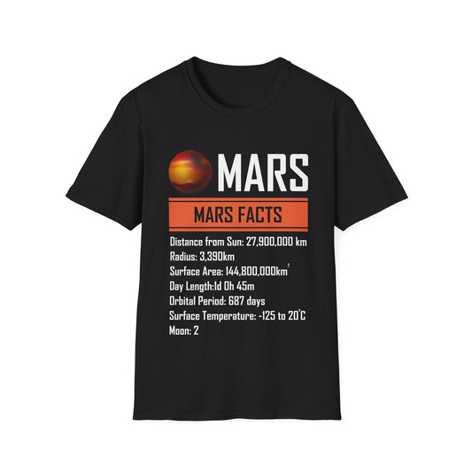 Mars Facts About Mars Planet Space Lover T-Shirt Men Women