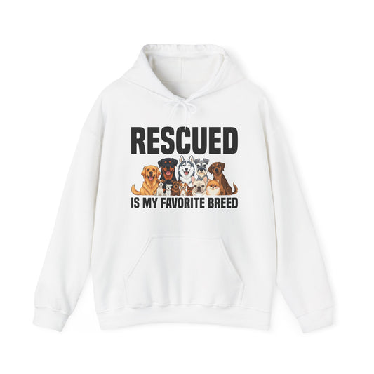 Rescued is My Favorite Breed Animal Rescue Hoodie