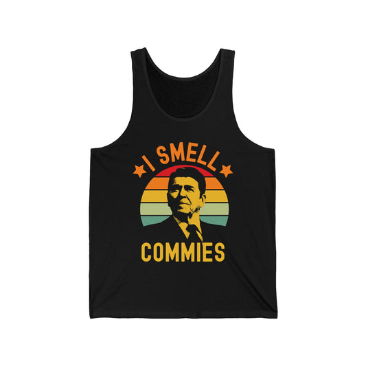 Funny Ronald Reagan I Smell Commies Political Humor Reagan President Tank Top