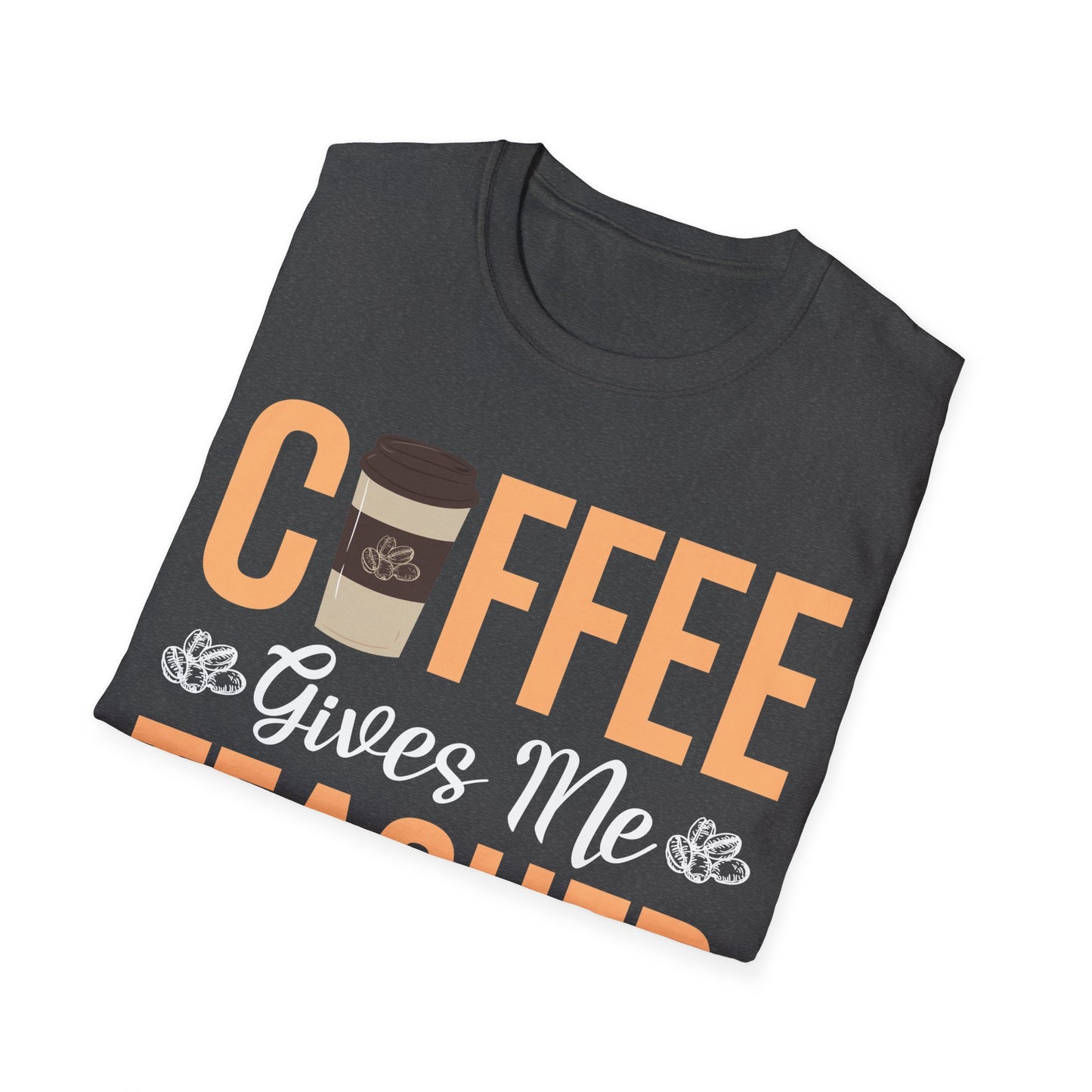 Coffee Gives Me Teacher Powers Back To School Funny Teachers T-Shirt Men Women