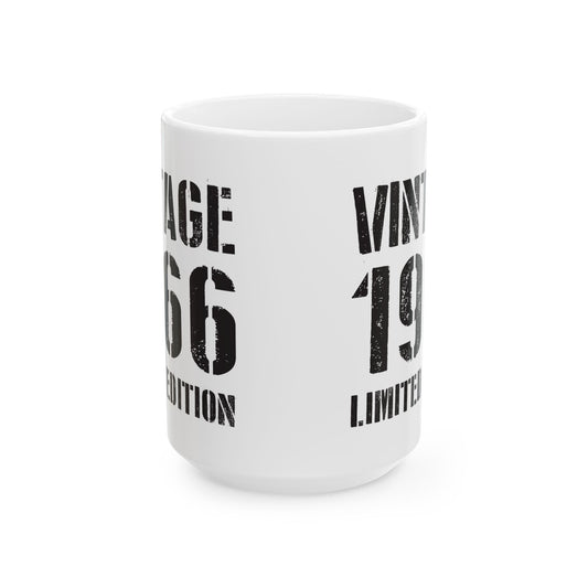 Funny Vintage 1966 60th Birthday Gifts 60 Year Old Coffee Mug For Men Women