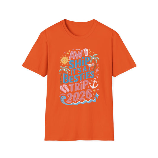 Funny Cruise Flight Friend Group Trip It's A Besties Trip 2026 T-Shirt