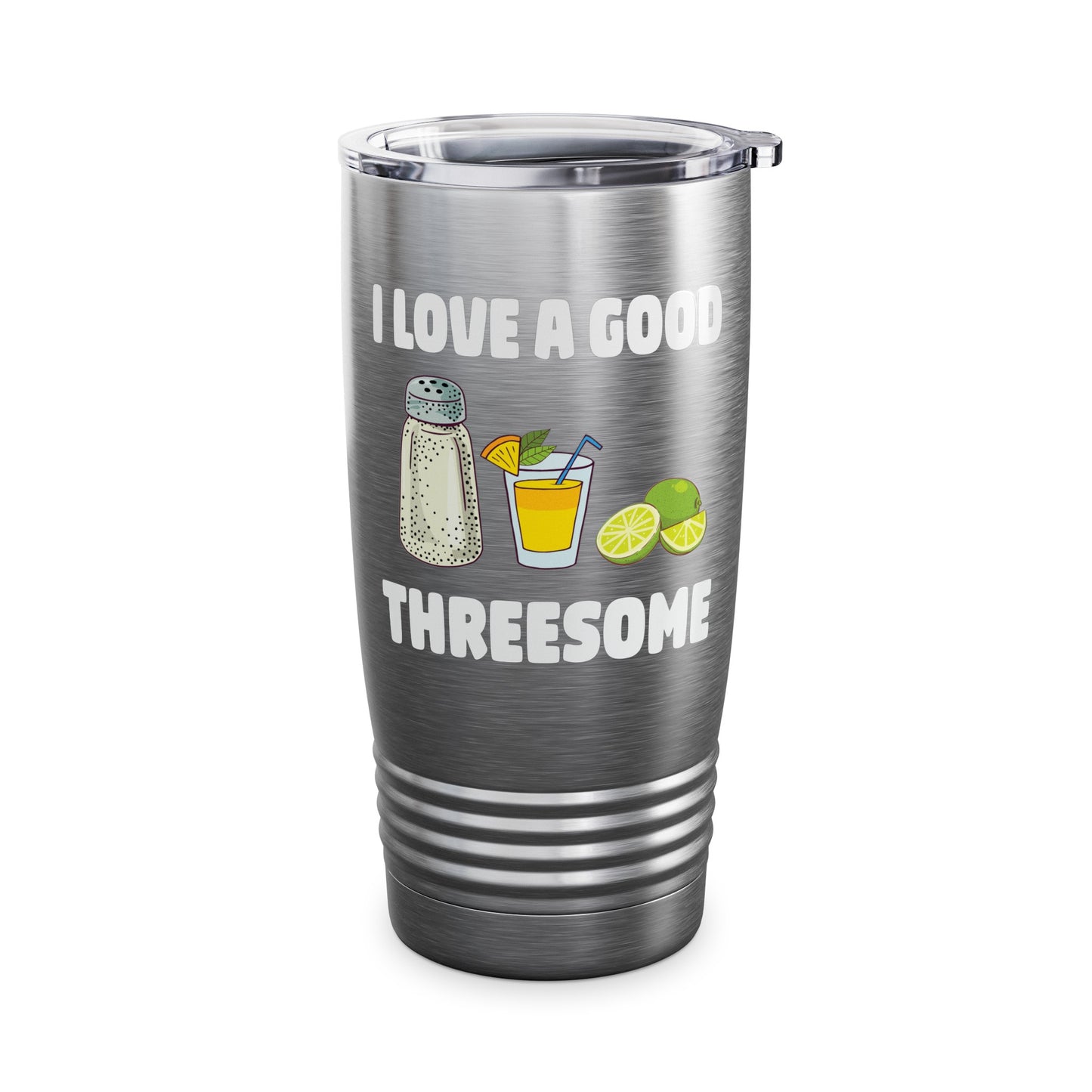Funny Salt Lime Tequila Threesome Bartender Bar Drink Adult Humour Tumbler