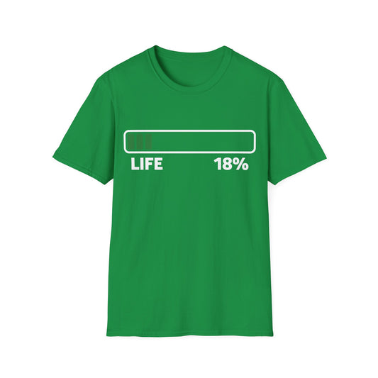 Funny Loading Bar 18% 18th Birthday Gift T-Shirt, Customize the 18 With Your Age Personalized T-shirt Men Women Kids