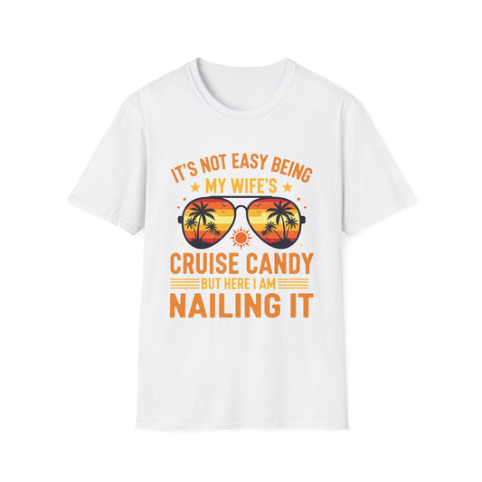 Matching Couples Cruise Men Candy Husband and Wife Cruise T-Shirt