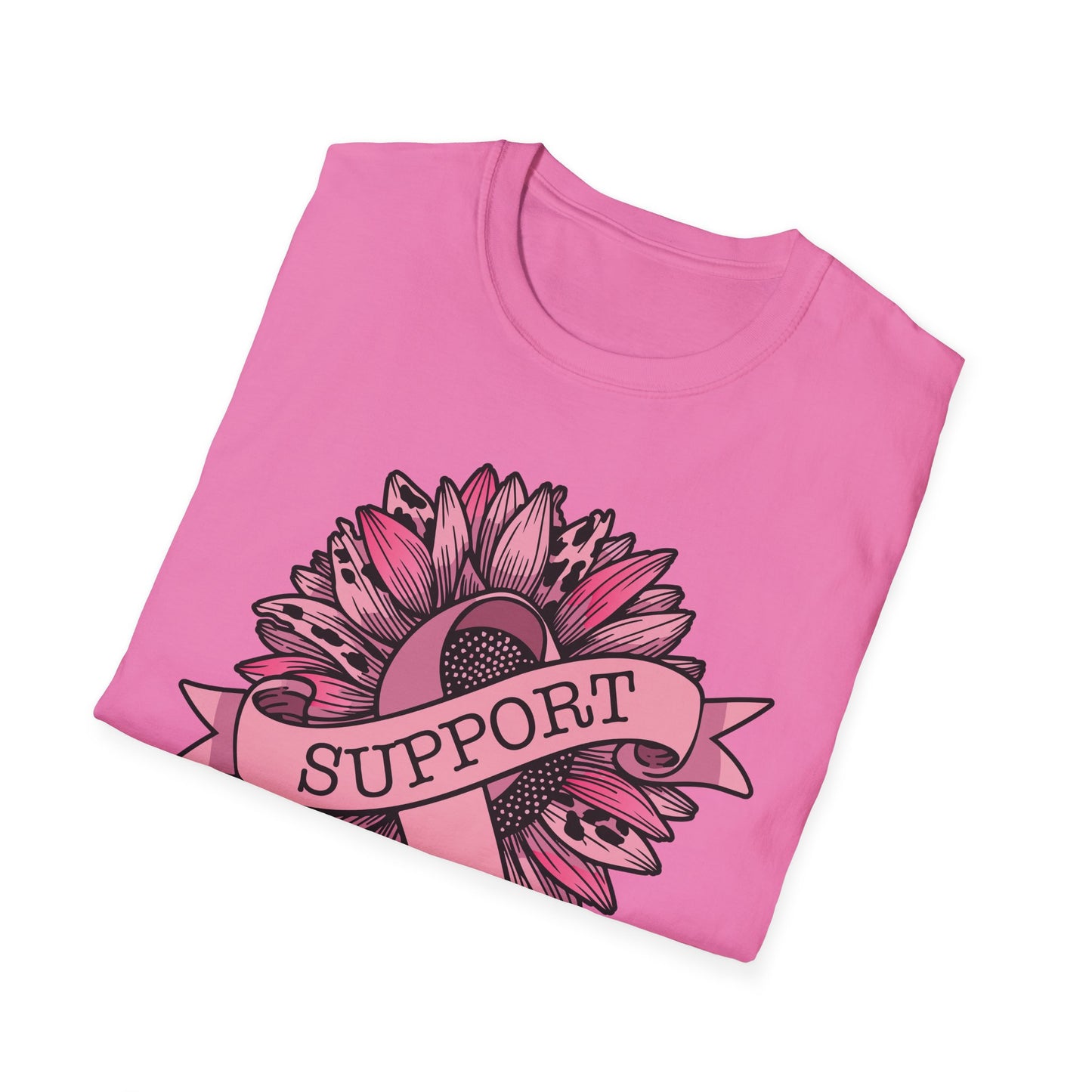 Sunflower Pink Breast Cancer Awareness Women Warrior T-Shirt For Men Women