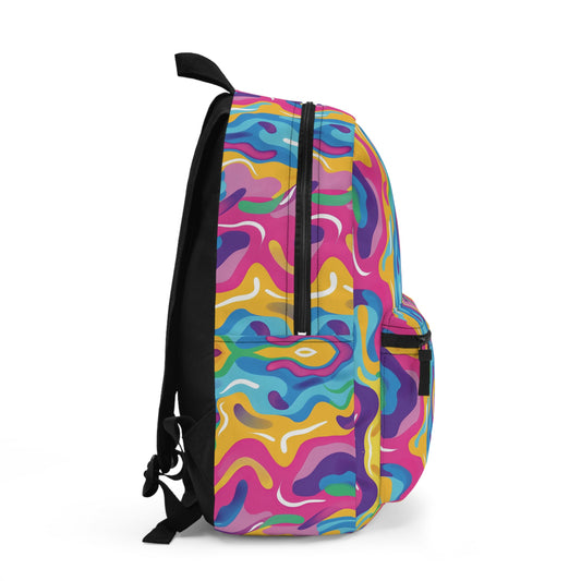 Rainbow Splash Pattern Backpacks For Men Women Kids School Travel, Capacity School Backpacks