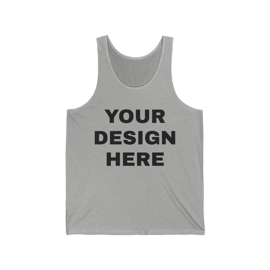 Custom Text Personalized Your Design on Unisex Jersey Tank