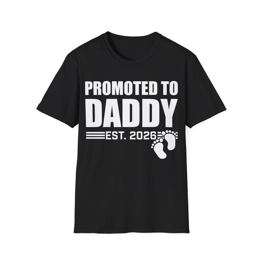 Mens Promoted To Daddy 2026 Pregnancy Announcement Gift T-Shirt
