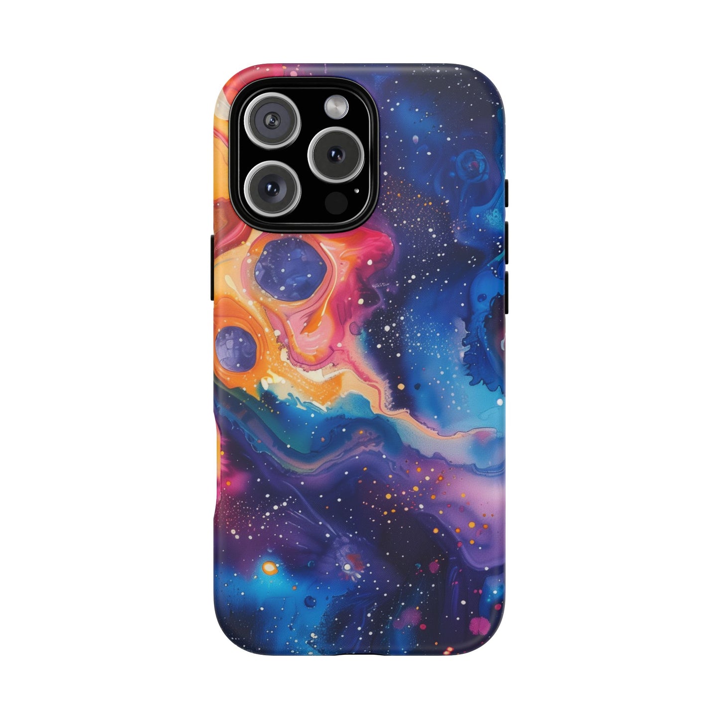 Galaxy Print Pattern iPhone 16 Pro Max Plus Case Wireless Charging Compatible Tough Cases Protection, Magnetic Phone Case for iPhone Classic Series