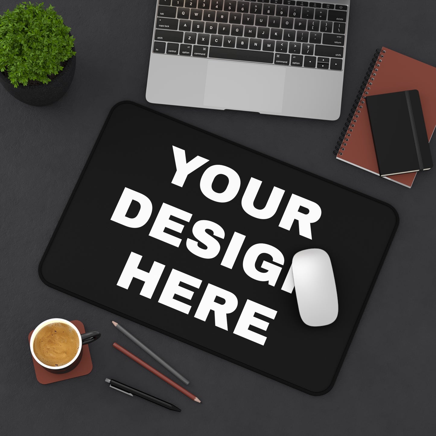 Custom Text Personalized Your Design on Desk Mat