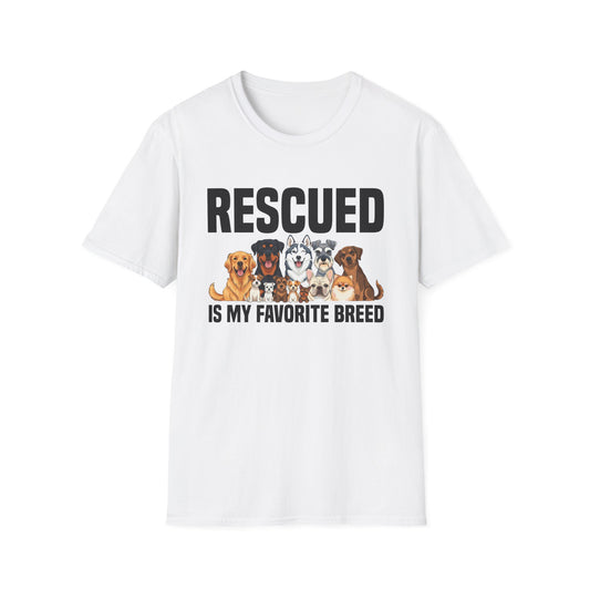 Rescued is My Favorite Breed Animal Rescue T-Shirt
