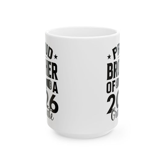 Retro Graduation Proud Brother Of A 2026 Graduate Senior Coffee Mug For Men Womens