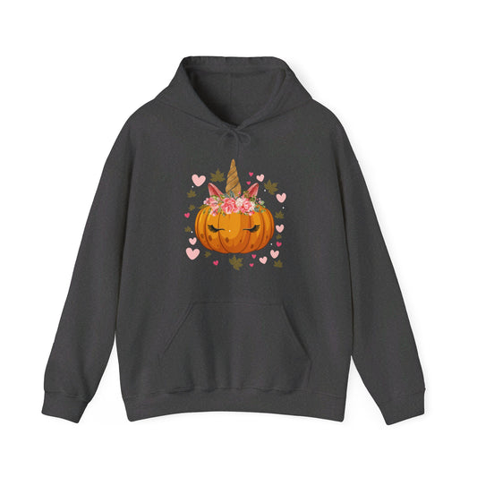 Cute Pumpkin Unicorn Halloween Costume Thanksgiving Girls Hoodie