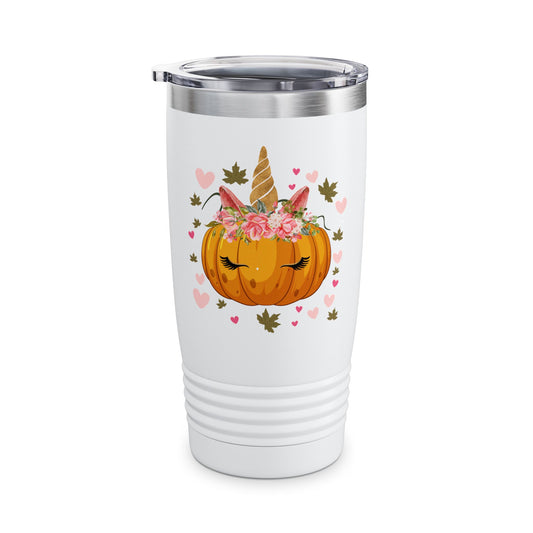 Cute Pumpkin Unicorn Halloween Costume Thanksgiving Girls Tumbler