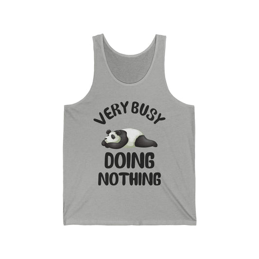Funny Very Busy Doing Nothing Lazy Tank Top Novelty Gift Men Women