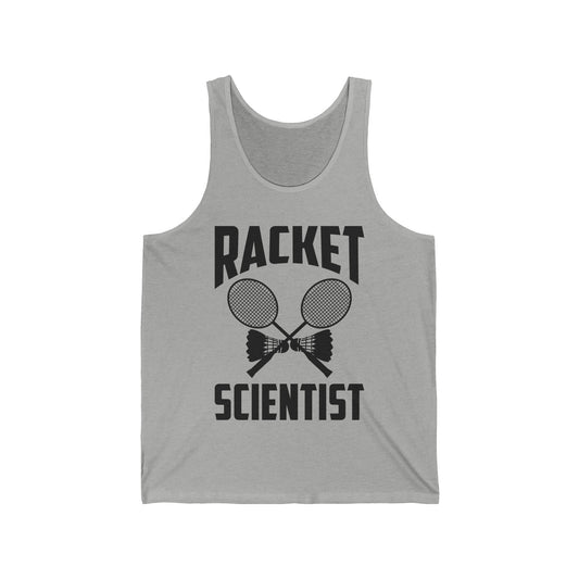 Funny Badminton Player Tank Tops Racket Scientist Badminton Gift Tank Tops for Men Women