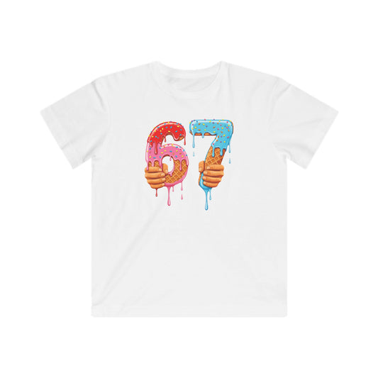 6 7 Meme Ice Cream Drip Funny Gen Alpha Slang Trending T-Shirt