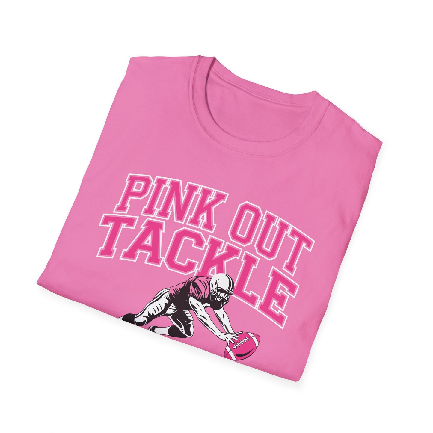 Funny Pink Out Tackle Breast Cancer Awareness American Football T-Shirt For Men Women