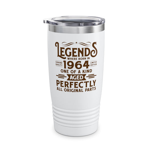 60th Birthday Tee 60 Years Old Vintage Legends Funny Born In 1964 Tumbler For Men Women Tumbler