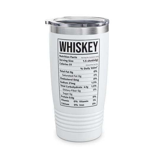 Whiskey Nutrition Facts Funny Family Matching Thanksgiving Christmas Drinking Tumbler For Men Women