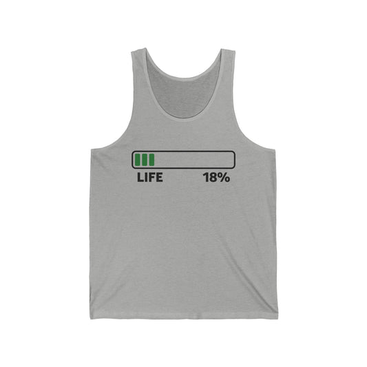 Funny Loading Bar 18% 18th Birthday Gift Tank Tops, Customize the 18 With Your Age Personalized Tank Tops Men Women Kids