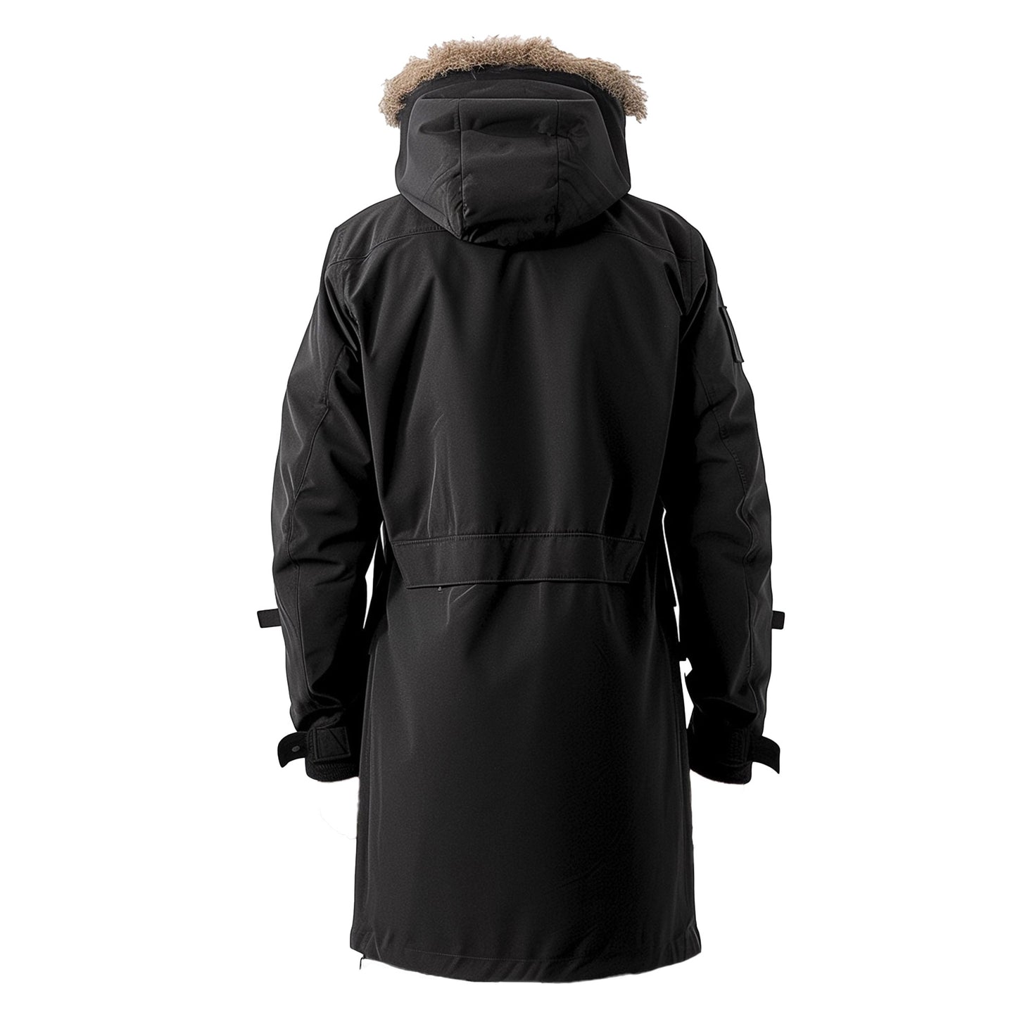 Mens Parkas Jacket Classic Parka Thigh-length Nylon Front Pockets Luxurious Removable Hood Winter Coat Warm Parka Jackets