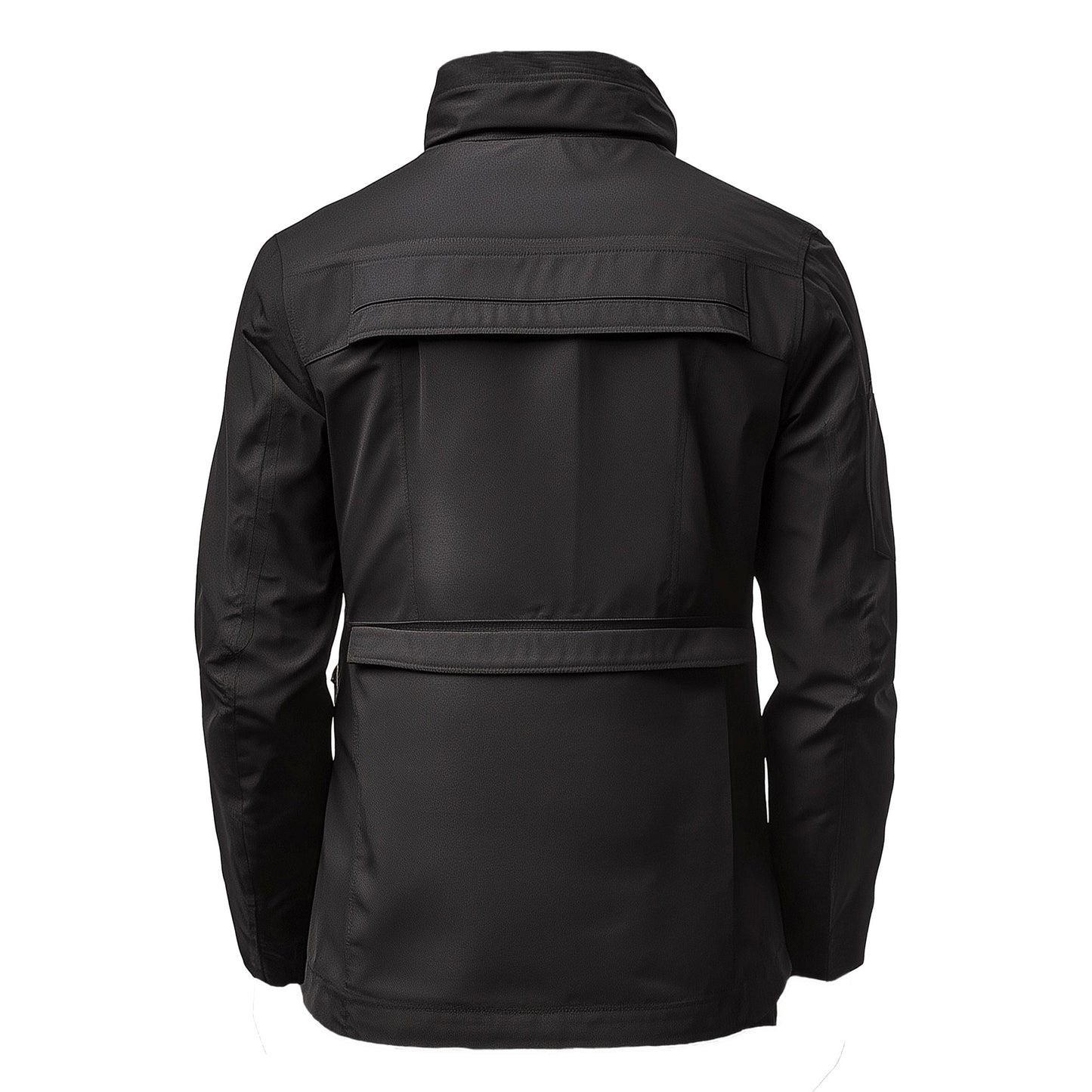 Mens Field Jacket Classic M-65 Field Jackets Black Hip-Length Large Exterior Pockets Hooded Outdoor Durable Materials Nylon Winter Jacket