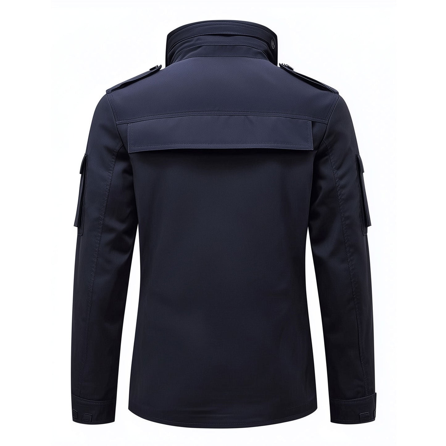 Mens Field Jacket Classic M-65 Field Jackets Deep Navy Hip-Length Large Exterior Pockets Hooded Outdoor Durable Materials Nylon Winter Jacket