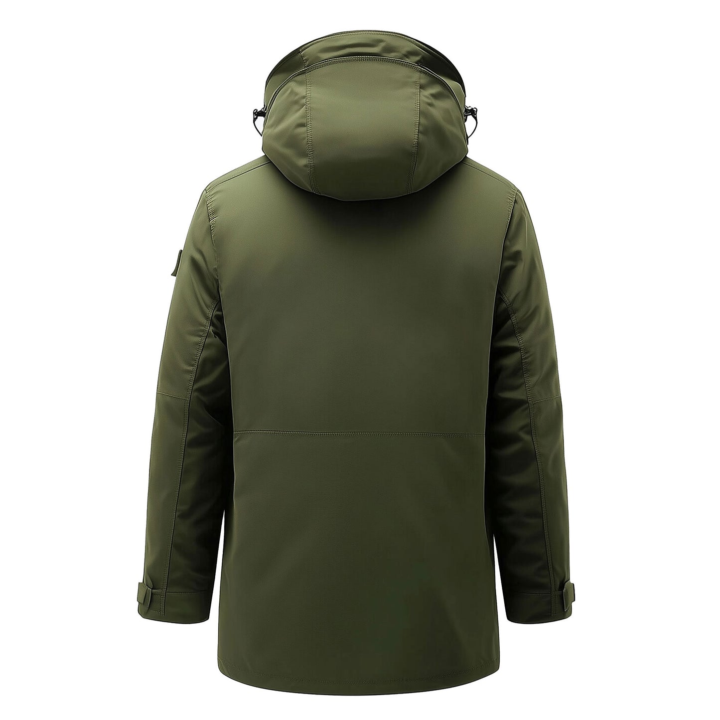 Mens Parkas Jacket Classic Military Parka Thigh-length Nylon Front Pockets Luxurious Removable Hood Winter Coat Warm Parka Jackets