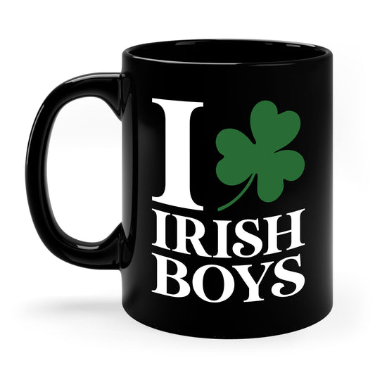 Funny I Love Irish Boys Shamrock St Patricks Day Coffee Mug For Men Women
