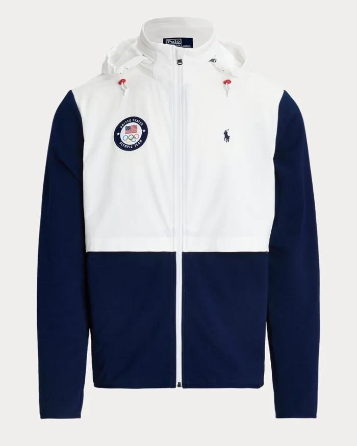 Polo Team USA 2024 Hooded Jacket Athletic Modern Style Cotton Polyester Viscose Lining Stand Collar Zipper Jacket for Men And Women