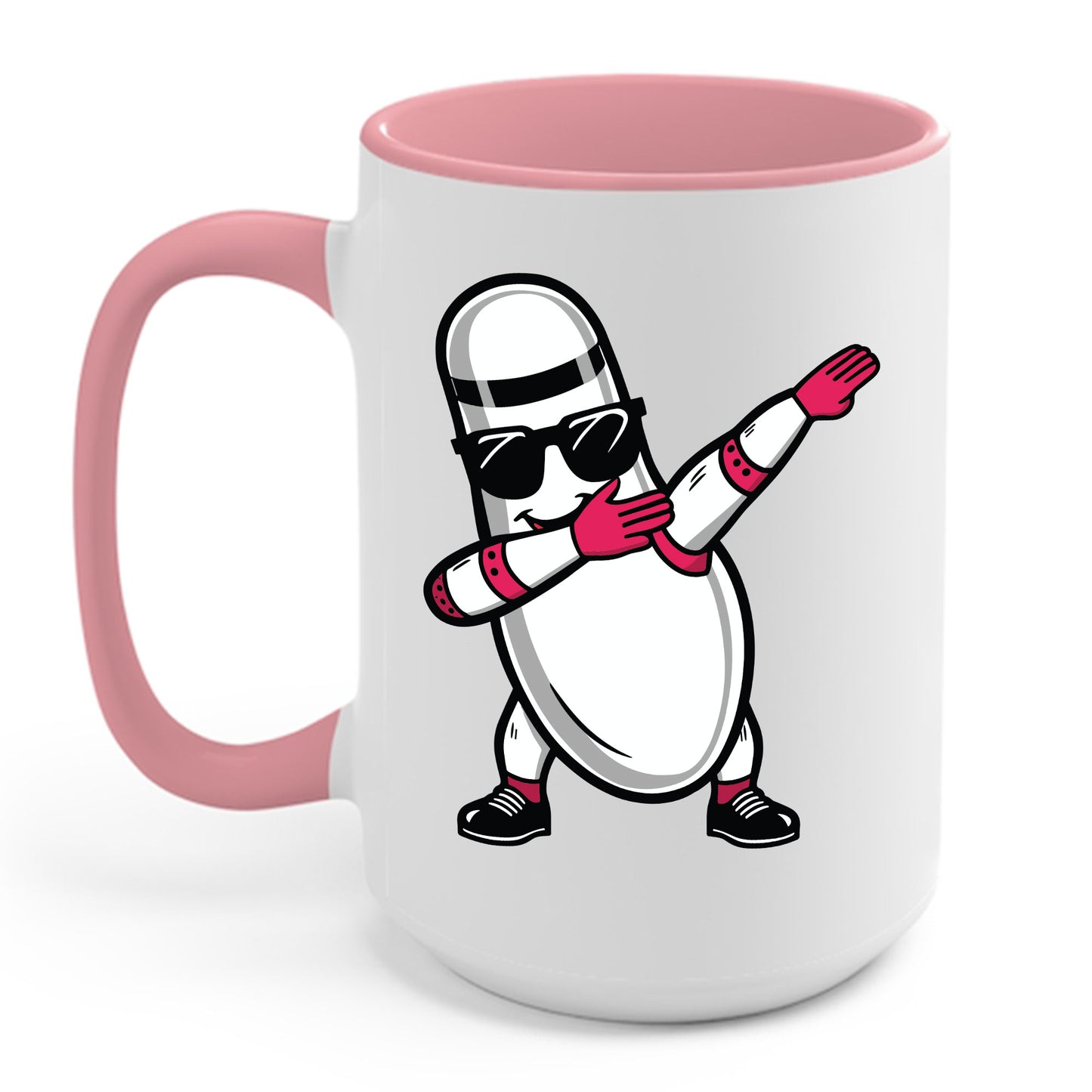 Funny Bowling Pin Dabbing Sunglasses Bowler Player Coffee Mug For Men Women