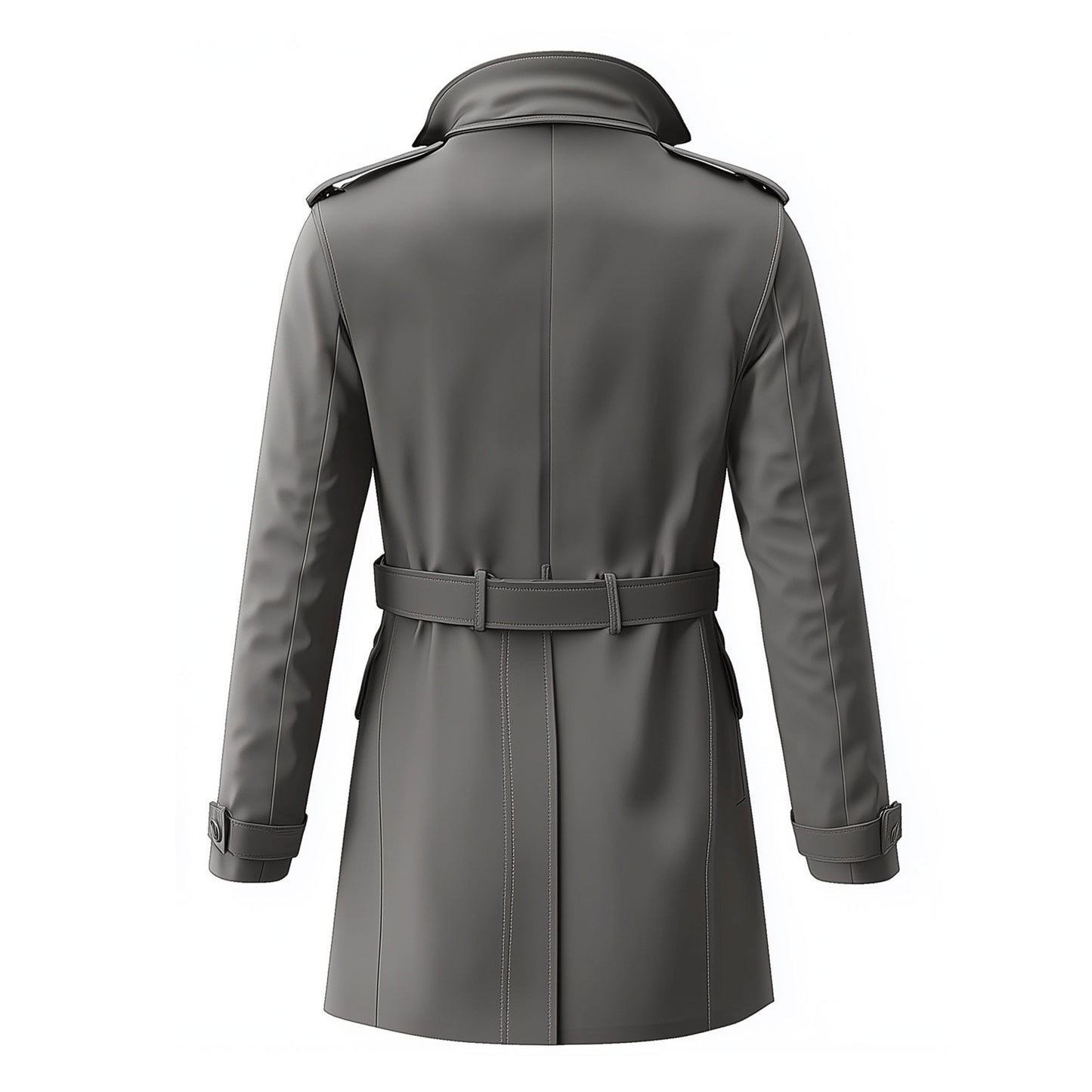 Mens Mini Trench Coat Trench Coats Double Breasted Jacket Storm Flap Lepal Collar Multipockets Water Resistant Jackets For Men