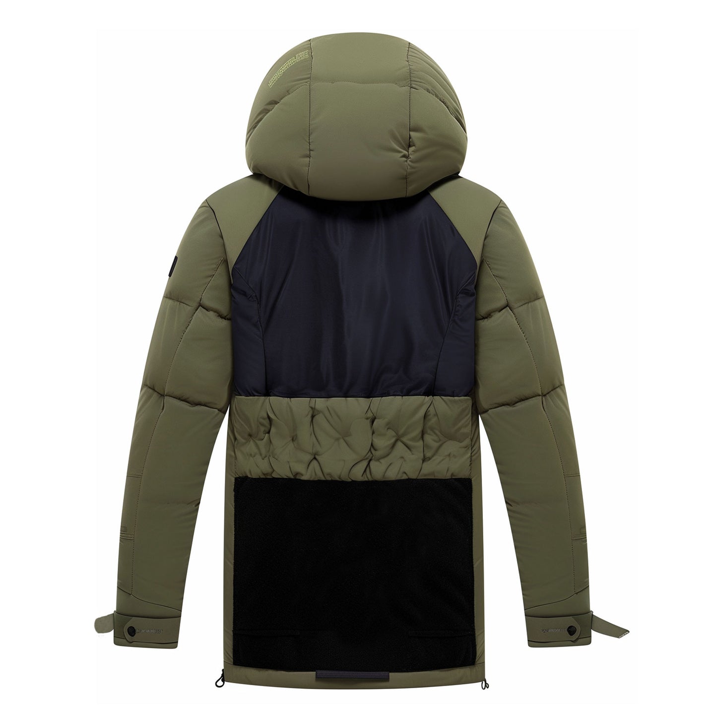 Mens Down Jacket Classic Down Parka Minimalist Lightweight Contrast Removable Hood Winter Coat Warm Parka Jackets
