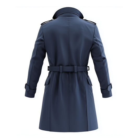 Mens Mini Trench Coat Knee Length Trench Coats Single Breasted Jacket Storm Flap Lepal Collar Multipockets Water Resistant Jackets For Men