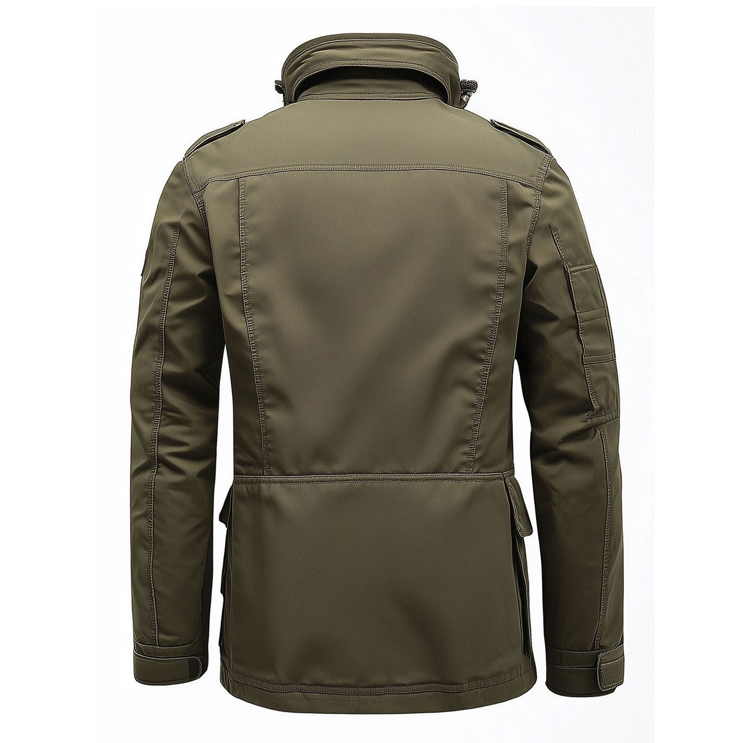 Mens Field Jacket Classic M-65 Field Jackets Military Green Hip-Length Large Exterior Pockets Hooded Outdoor Durable Materials Nylon Winter Jacket