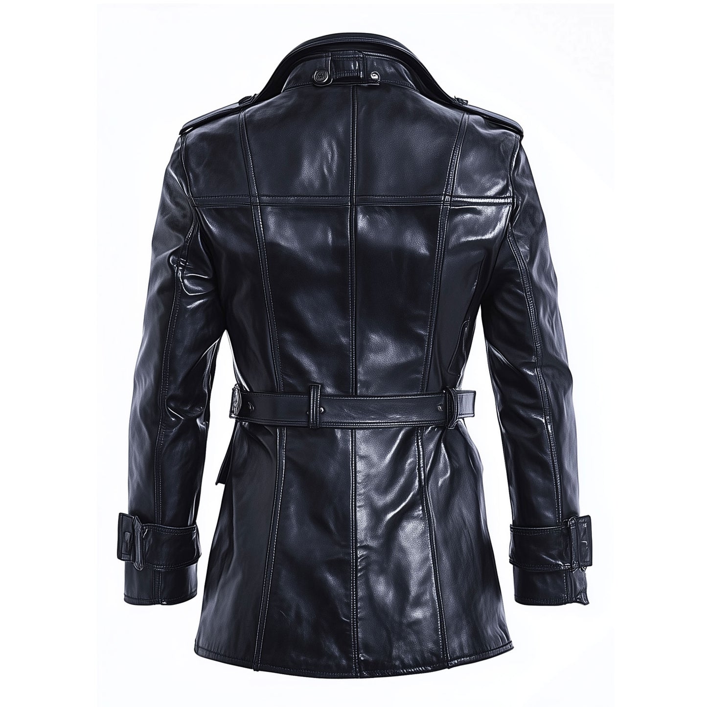 Mens Mini Trench Coat Knee Length Trench Long Coats Double Breasted Jacket Storm Flap Lepal Collar Multipockets Water Resistant Jackets For Men