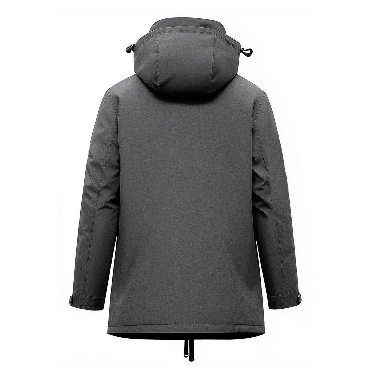 Mens Parkas Jacket Classic Parka Thigh-length Nylon Front Pockets Luxurious Removable Hood Winter Coat Natural Warm Parka Jackets