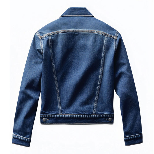Mens Denim Jacket Distressed Comfortable Durable Flaps Cropped Fit Slanted Front Pockets Lepal Jeans Trucker Jackets For Men