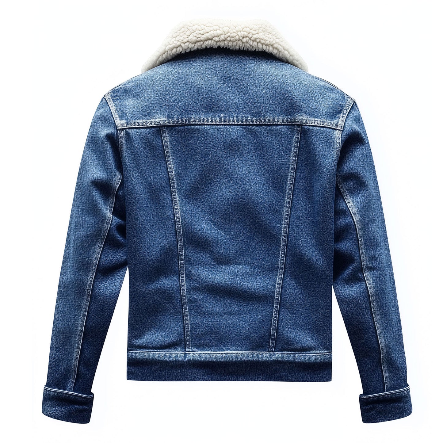 Mens Denim Jacket Sherpa Distressed Comfortable Durable Flaps Slanted Front Pockets Lepal Jeans Trucker Jackets For Men