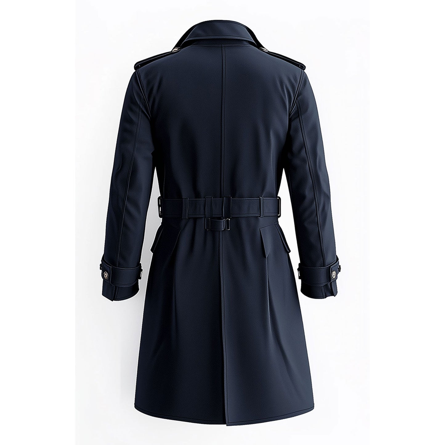 Mens Mini Trench Coat Navy Trench Coats Single Breasted Jacket Storm Flap Lepal Collar Multipockets Water Resistant Jackets For Men