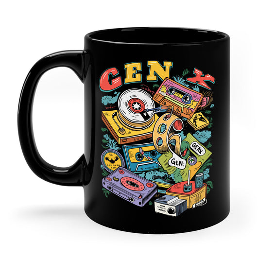 Gen x 60s 70s 80s Rock Cassettes Vintage Mixtape Coffee Mug For Men Women,