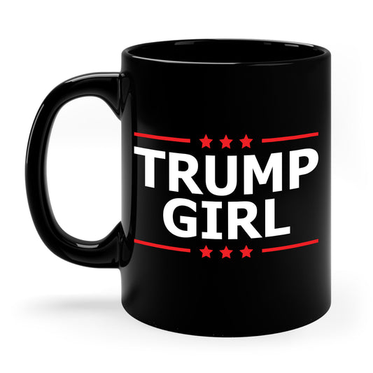 Cute Trump Girl Republican US Flag 2024 Vintage Vote Coffee Mug
