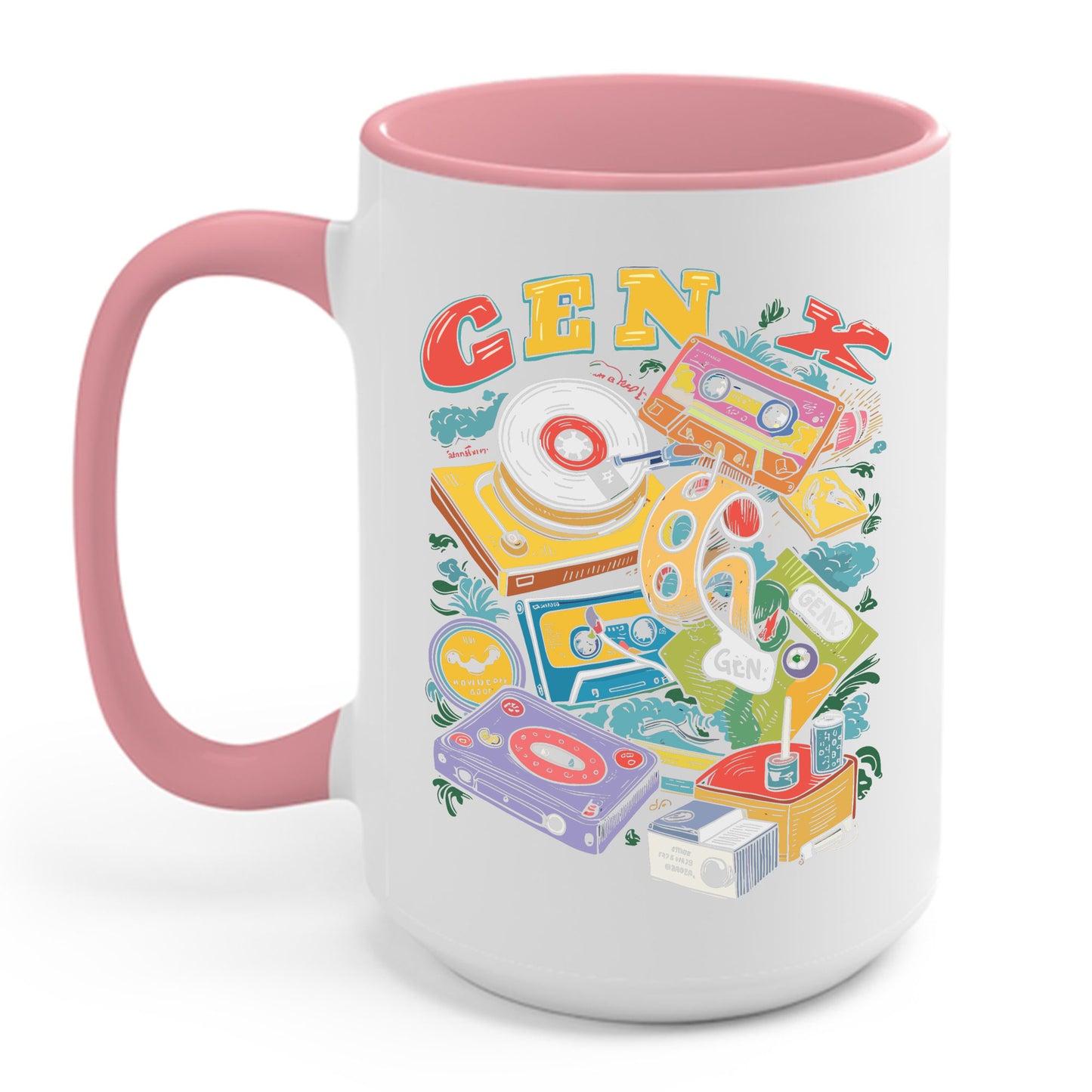 Gen x 60s 70s 80s Rock Cassettes Vintage Mixtape Coffee Mug For Men Women,